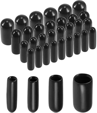 TOP-VIGOR 100 cappucci terminali in gomma, 2 mm, 3 mm, 4 mm, 6 mm, rotondi, flessibili, per viti, tubi, cavi, fili, cablaggio, ecc