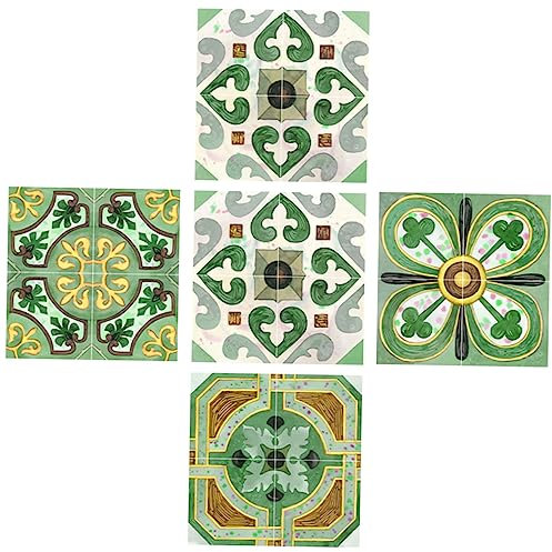 IWOWHERO Selbstklebende Fliesenaufkleber Abnehmbare Wandtattoos Vintage-wandbild Dekorative Fliesen Für Die Küche