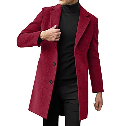 SRZYMJ Mantel Herren Leicht Jacke Winter Leder Übergangsjacke Herbst Outdoorjacke Atmungsaktiv Warm Softshelljacke Steppweste Leicht Funktionsjacke Parka Winter Wintermantel Sportjacke Freizeitjacke