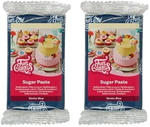 FunCakes Pasta de Azúcar Azul Denim 250 g (Paquete de 2)