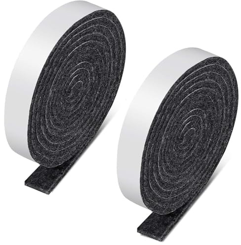2 Rollen Antirutsch Pads (200cm * 3cm),Selbstklebende Antirutsch Aufkleber, 5 mm Antirutschpads für Möbel, Schneiden Sie Jede Form, Schwarze, für Möbelfüße Stuhlbeine, Sofas