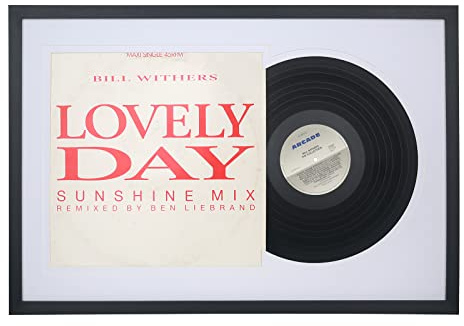 XYFBYSH 30,5 cm Vinyl-Schallplattenrahmen für die Wand, zeigt 12 Musikalben, 30,5 x 30,5 cm Cover/Jukebox-Schallplatte (UX22B1624WW)