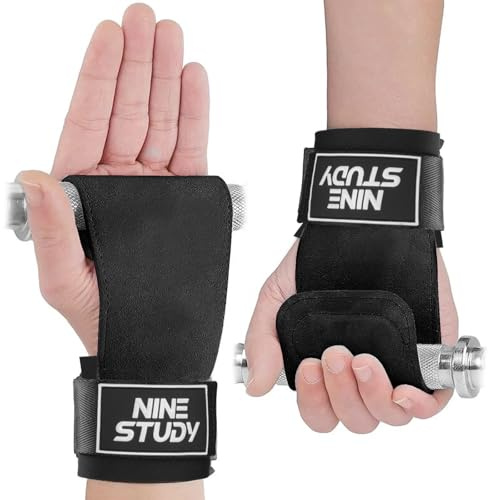 1 Paar Fitness Lifting Straps,Zughilfen Krafttraining Kalbsleder Reißfest | Zughilfen Gym Geeignet für Fitness und Gewichtheben, Weightlifting Straps, Schnell Greifende Zughilfe für Herren und Damen