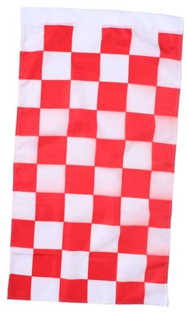 TOYANDONA Drapeau à Rouge Et Blanc Polyester Pour Extérieur Cour Jardin Patio Décoration De Course