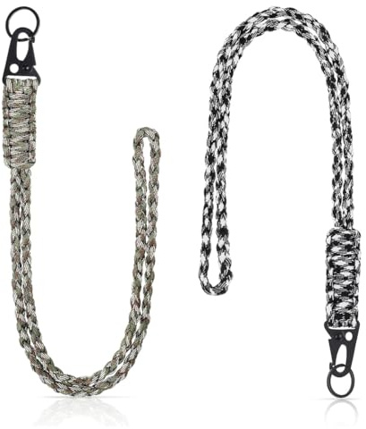 UZEYAX 2 Stück Paracord Schlüsselanhänger, Halsriemen Schlüsselbund für Frauen und Männer, Adlerschnabelknopf Geflochtenes Lanyard für Schlüssel, Ausweishalter