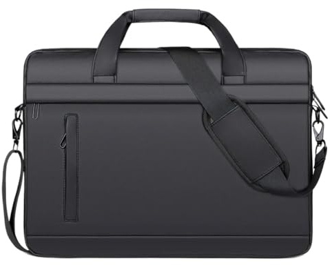 LPATEBCVU Malette Porte-documents for hommes, sac d'affaires en cuir, sacs à bandoulière, main de bureau étanche, for ordinateur portable 15 pouces