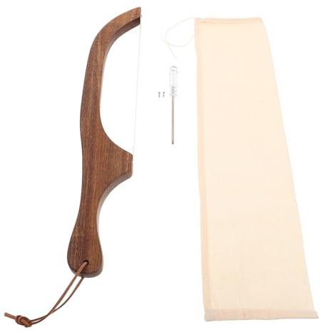 VICASKY Trancheuse à Pain Maison Manuelle avec Manche Bois pour Pain au Levain Toasts Gâteaux et Baguettes Coupe-pain Anti-émiettement