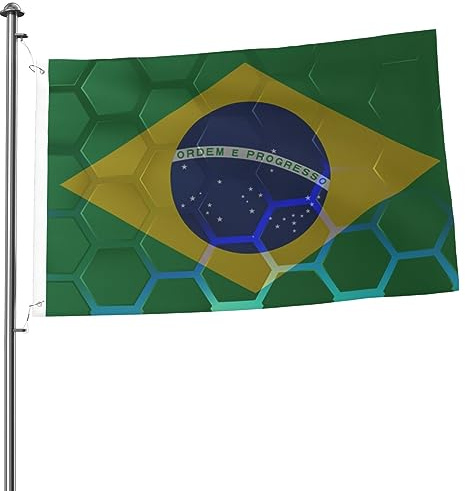 Bandiera Del Brasile Resistente Alle Intemperie Garden Flag Durevole Bandiere Da Giardino Decorazione Per Patio Interni Esterni 90X150Cm
