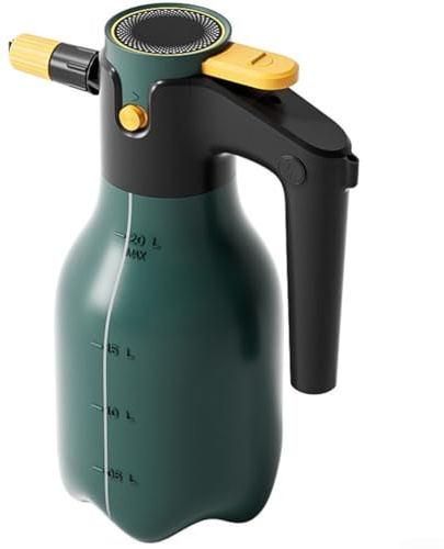 SageFurned Pulverizador de lavado de coche eléctrico 2L cañones de espuma de alta presión inalámbrico lanza de espuma de nieve boquilla ajustable para limpieza automática jardinería verde
