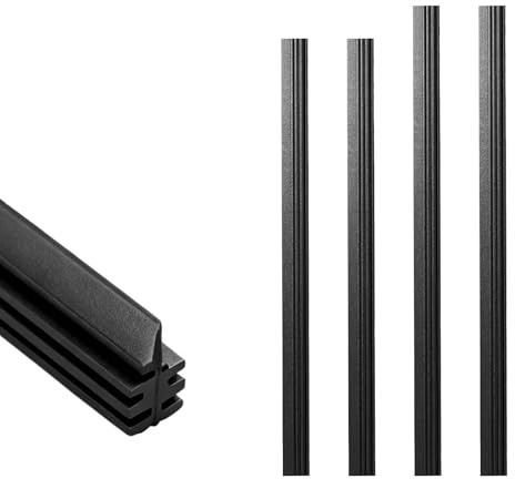 4Pcs Universal Wiper Blade Refills, 28 inch & 32 inch Windscreen Wiper Rubber Strips, Cut-to-Fit Replacement for Frameless Wiper Blades on Cars, Vans, Trucks