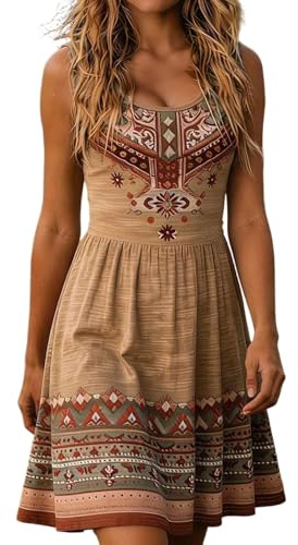 Summer Boho Dresses for Women UK Floral Dress Short Print Vest Strappy Dahlia for Fashion Hawaiian Sun Elegant Going Out Casual Holiday House Clothes Beachwear Outfits