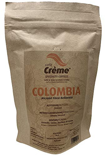 Specialty Coffee in grani - Microlotto COLOMBIA Finca Bellavista - 100% Arabica per ESPRESSO - 250 g - Caffè Crème