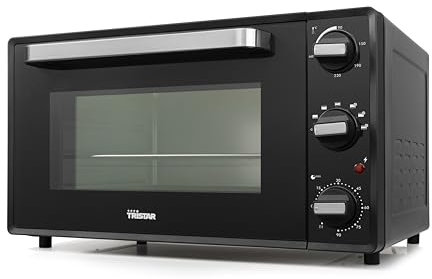 Tristar OV-3630 Fornetto Elettrico a convezione, 2000 Watt, 38 Litri, Mini Forno ventilato W, Acciaio, Nero