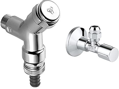 GROHE Eggemann | Sicherungstechnik - Armaturenkombination | 1/2 Zoll | 41190000 & Anschl.&Sichergs.Technik Eckventil (DN 15) chrom, 22037000