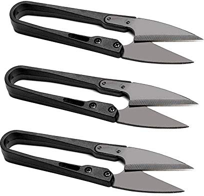 CEEYSEE 3Pcs High-Carbon Steel Sewing Scissors Yarn Thread Cutter Small Snips Trimming Nipper for Stitch DIY(KJD)