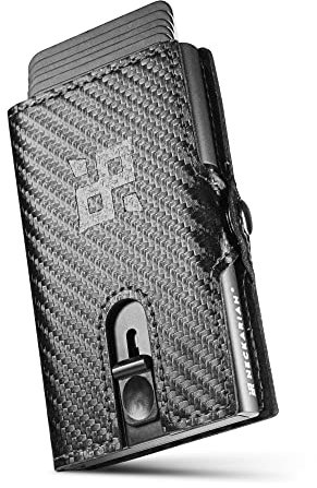 Neckarian Portmonee Herren Kreditkartenetui Geldbörse Men Wallet Männer/Münzfach/Hält 6+1 Karten/RFID Schutz/Vegan Leder