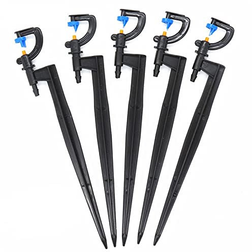 AWSAD 180/360 Grad Nebeldüsen, 10er Pack Micro Rotating Sprinkler, Garden Yard Lawn Greenhouse Bewässerung (Color : Blue)