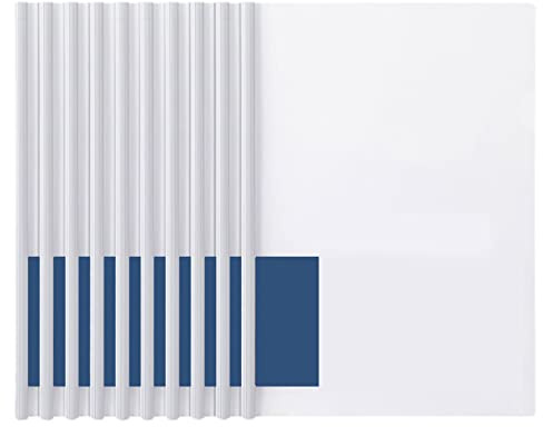 Copertina in Plastica per Rapporto A4,Copertina Rilegata in Plastica con Barra Scorrevole,Cartella Trasparente,per L'ufficio della Scuola a Casa 10 Pezzi Bianchi Tokaneit