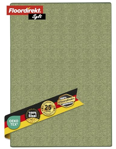 KARAT Sisal Teppich - Teppichläufer 80 cm breit - Naturfaser Läufer - Teppich für Wohnzimmer, Flur, Schlafzimmer - Sisalteppich Sylt (80 x 250 cm, Grün)