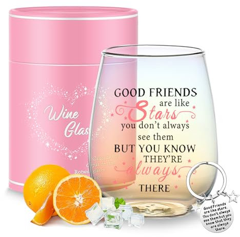 Friendship Gifts for Women Wine Glasses Drinking Personalised Birthday Gifts for Friend Women Special Friends Gift Leaving Gift for Her Colleague Best Friends Sister Christmas Galentines Present