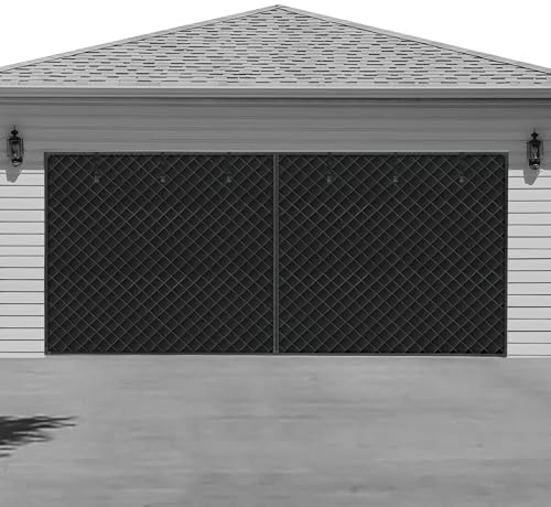 Garage Door Screen for Winter，Garage Door Insulation Kit for ，Magnetic Thermal Insulated Door Curtain, Garage Insulated Door Curtain ， Weatherproof, Windproof, Soundproof (9 * 8Ft)