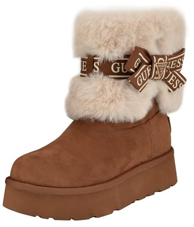 GUESS Women's Denla Ankle Boot, Medium Brown 210, 7