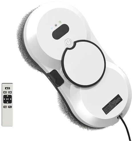 Robot per la pulizia delle finestre con getto d'acqua automatico, 5600Pa, pulitore automatico per finestre con sistema di rilevamento intelligente dei bordi, per finestre interne ed esterne (B)