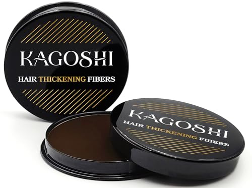 KAGOSHI Hair MakeUp Ansatzpuder Haar Concealer zur Haarverdichtung Haarfüller Haarpuder Haarfasern Verdickung Sofortwirkung Topical Shader 20g (Dunkelbraun, 20g)