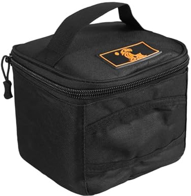 Borsa per munizioni tattiche, borsa pieghevole per cartucce per fucile, scatola per munizioni portatile per caccia all'aperto, custodia per la conservazione dei proiettili (Black)