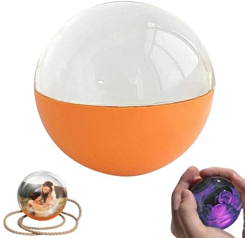 3D Ultrasound Crystal Ball Digital Photo Album, Ultrasound Video Lamp Balls, Crystal Ball Digital Video Display, Personalized Crystal Ball,Customizable Gift for Birthday, Wedding (orange)