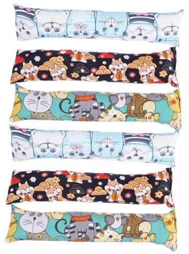LOORGVEL 6 pièces Lot de Jouets Coussin à Herbe à Chat Résistants Aux Morsures Jouets Interactifs pour Chatons Intérieur Favorisant Exercice et Nettoyage des Dents