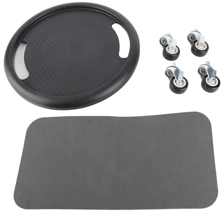 Professionelle Fitness-Rollerplatte, Bauchtrainer, Radscheibe für Heimtraining, robustes PP-Material mit rutschfesten Rädern und Knieschoner