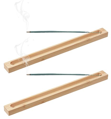 Sorcristy 2 PCS Incense Stick Holder Natural Wood Stick Incenses Burner