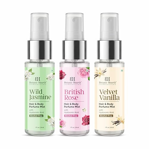 Botanic Hearth Hair Spray & Body Perfume Mist Set 30 ml Each (Pack of 3)