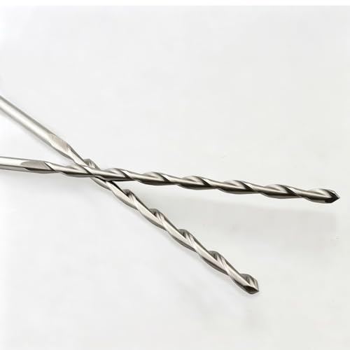 Kiyraglo 4mm Extra Long HSS Twist Drill Bits – 300mm Length, Straight Shank, for Wood Metal Aluminum & Plastic, High Speed Steel Drill Bit Set of 2