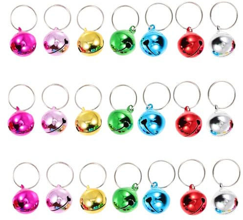 24 Pezzi Campanellini Decorativi in Metallo per Gatti e Cani, Campanellini Adorabili da Colletto, Accessori Multiuso per Feste e Hotel, Ornamenti Appesi