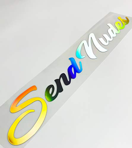 1A Style Sticker Send Nudes Aufkleber Oilslick Autoaufkleber Frontscheibenaufkleber Heckscheibensticker Hologramm Tuningaufkleber Regenbogenfarben