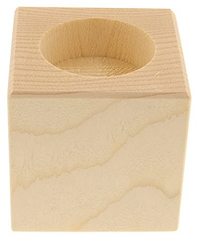 5X HOFMEISTER® Teelichthalter aus Holz (Quadratisch 6 cm)