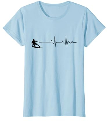 Wakeboard Herzschlag See Wassersport Wakeboarden Surfen T-Shirt