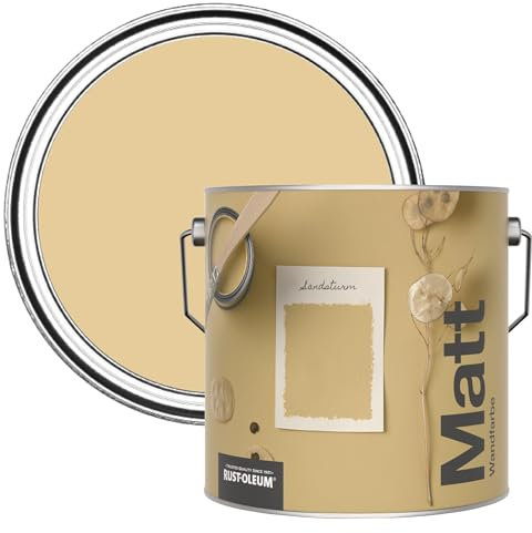 Rust-Oleum ultra strapazierfähige, extra deckende, abwaschbare, beige matte Wandfarbe - Sandsturm 2,5 Litres