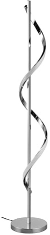 Reality Leuchten LED Stehleuchte Isabel R42201106, Metall Chrom, inkl. 21.5 Watt LED, Fußdimmer