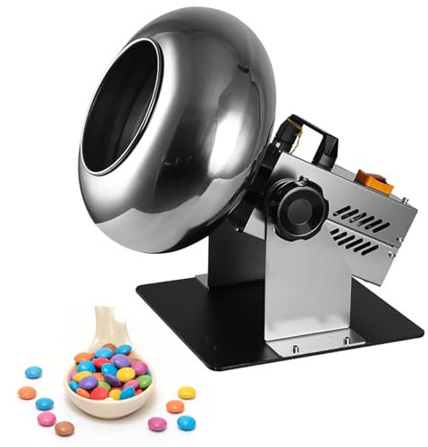 Zuckergussmaschine, Kommerzielle Schokoladenübersetzungsmaschine, Poliermaschine Für Chinesische Medizinpillen, Einstellbarer Schnittwinkel, Leistung: 1–3 Kg/Zeit, Geschwindigkeit: 58 U/min