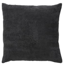 andiamo Kissen Emy in Cord-Optik - Sofakissen mit Füllung Bezug - Zierkissen Dekokissen Kopfkissen 40 x 40 cm schwarz