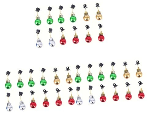 Alipis 36 STK Bartclip-anhänger Weihnachtsbart Beleuchteter Bartschmuck Weihnachtliche Bartclips Bartzwiebeln Weihnachtskugel Für Gesichtsbehaarung Bartclip Weihnachtsdeko Herren Anhänger