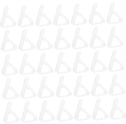 LIFKOME Pinzas para Mantel de Plástico Transparente, Fijación Antideslizante y Estructura Estable, 50 Piezas para Mesa y Cubierta de Exterior