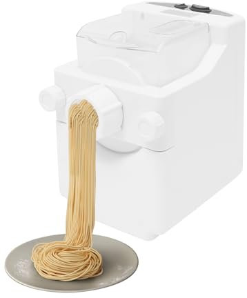 JAYEUW Macchina per pasta elettrica, macchina per pasta e pasta, macchina automatica per la casa, con 9 dischi e 1 set di gnocchi, per spaghetti, fettuccine ecc