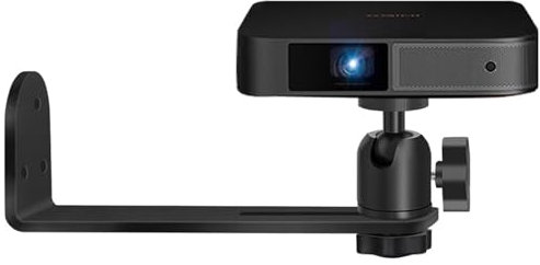 xiruiubao Supporto per Proiettore da Parete Ruotabile a 360°,Metallo Supporto Videoproiettore Vite da 1/4 Di Pollice Staffa Proiettore per Home Cinema Ufficio Soggiorno Camera da Letto,Nero