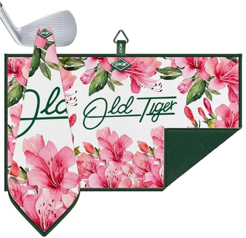 CROWNBLANKS Magnetic Golf Towels, 24''x16'' Fast Drying Microfiber Waffle Azalea Golf Towel for Carts or Golf Clubs, for Men Women