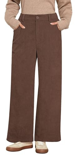 Roskiky Cord Hosen Damen Hose Mit Weitem Bein Damen Braun M