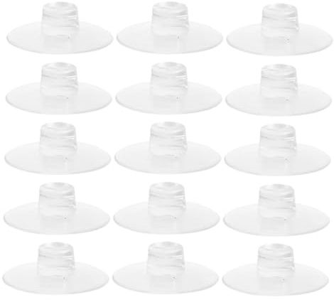 ELAYARD 15pcs 4.3cm Flat Top Open Suction Cup Wire Holders Cord Organizer Cable Management Clips for Wall Mirror Bathroom Kitchen